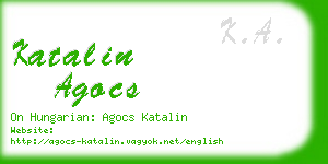 katalin agocs business card